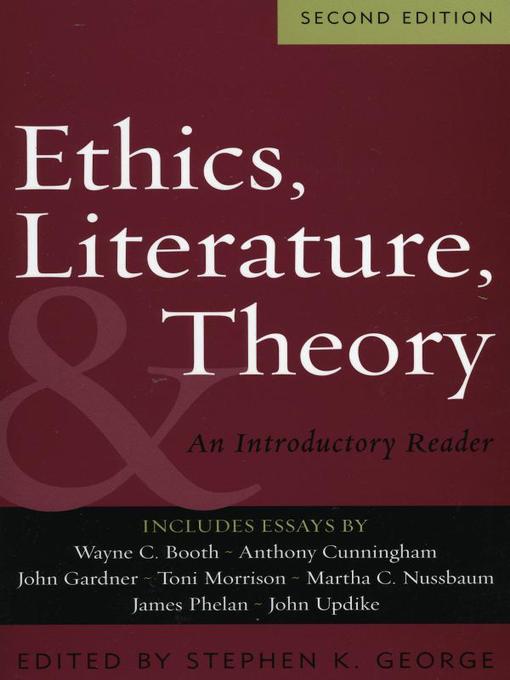 Couverture de Ethics, Literature, and Theory